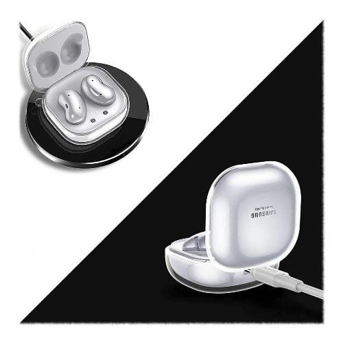 SaharaCase - Hybrid Flex Case for Samsung Galaxy Buds Live - Clear - Sahara Case LLC