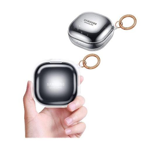 SaharaCase - Hybrid Flex Case for Samsung Galaxy Buds Live - Clear Black - Sahara Case LLC