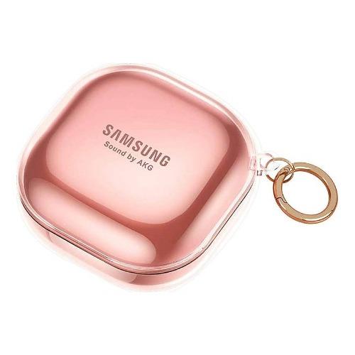 SaharaCase - Hybrid Flex Case for Samsung Galaxy Buds Live - Clear Rose Gold - Sahara Case LLC