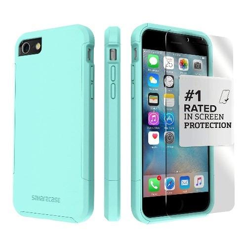 SaharaCase - Inspire Series Case - iPhone SE(Gen 2)/ 8/7 - Aqua Teal - Sahara Case LLC