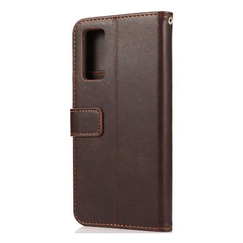 SaharaCase - Leather Folio Series Case - Galaxy S20 FE - Brown - Sahara Case LLC