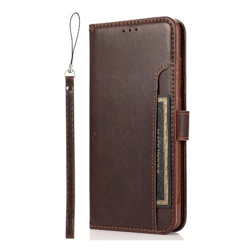 SaharaCase - Leather Folio Series Case - Galaxy S20 FE - Brown - Sahara Case LLC