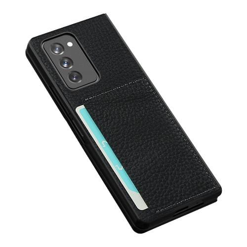 SaharaCase - Leather Series Case for Samsung Galaxy Z Fold2 5G - Black - Sahara Case LLC