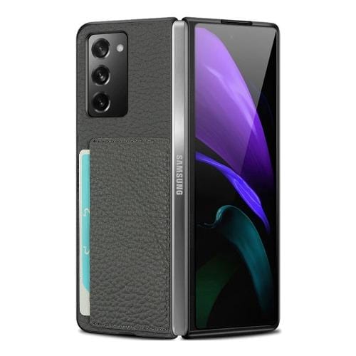 SaharaCase - Leather Series Case for Samsung Galaxy Z Fold2 5G - Gray - Sahara Case LLC