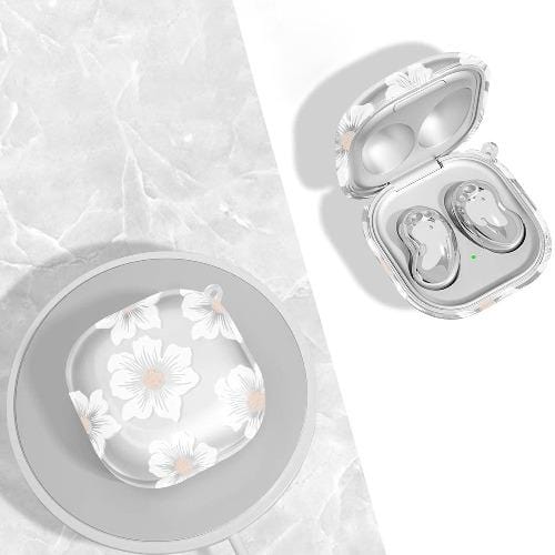 SaharaCase Marble Series Case for Samsung Galaxy Buds Live - Clear - Sahara Case LLC