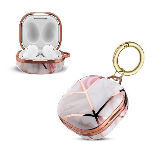 SaharaCase Marble Series Case for Samsung Galaxy Buds Live - Pink - Sahara Case LLC