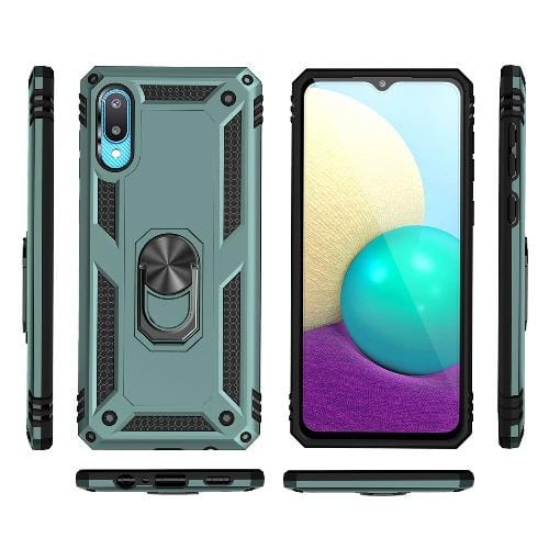 SaharaCase - Military Kickstand Case for Samsung Galaxy A02 (2021) - Green - Sahara Case LLC