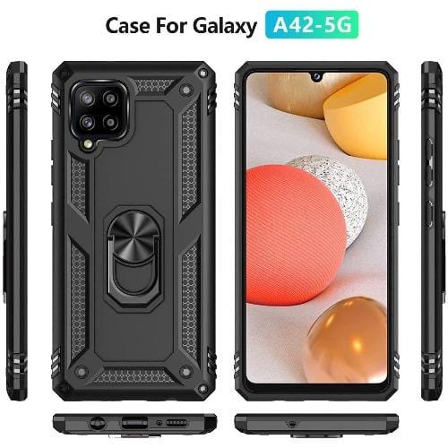 SaharaCase - Military Kickstand Case - for Samsung Galaxy A42 5G (2021) - Black - Sahara Case LLC