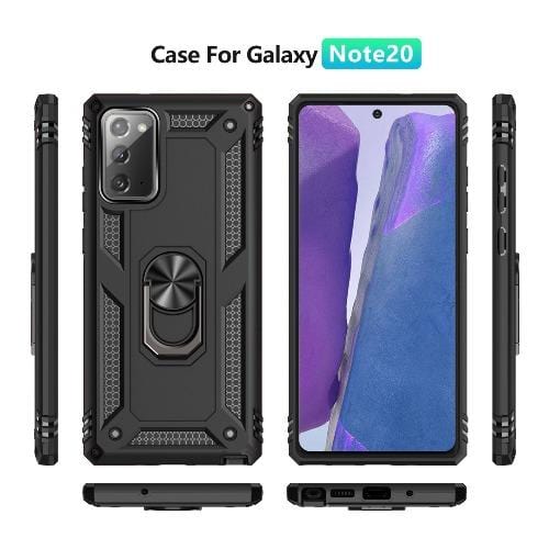 SaharaCase - Military Kickstand Series Case for Samsung Galaxy Note20 - Black - Sahara Case LLC