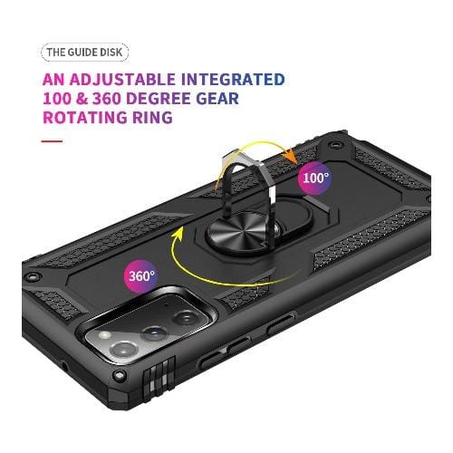 SaharaCase - Military Kickstand Series Case for Samsung Galaxy Note20 - Black - Sahara Case LLC