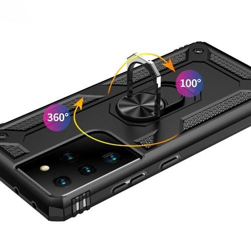 SaharaCase - Military Kickstand Series Case - for Samsung Galaxy S21 Ultra 5G - Black - Sahara Case LLC