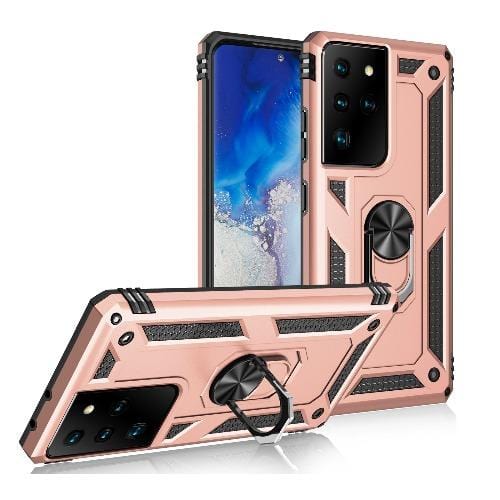 SaharaCase - Military Kickstand Series Case - for Samsung Galaxy S21 Ultra 5G - Rose Gold - Sahara Case LLC