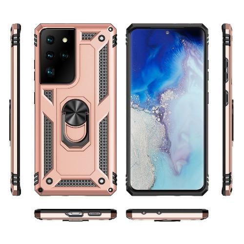 SaharaCase - Military Kickstand Series Case - for Samsung Galaxy S21 Ultra 5G - Rose Gold - Sahara Case LLC