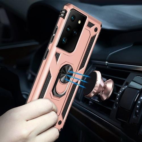 SaharaCase - Military Kickstand Series Case - for Samsung Galaxy S21 Ultra 5G - Rose Gold - Sahara Case LLC