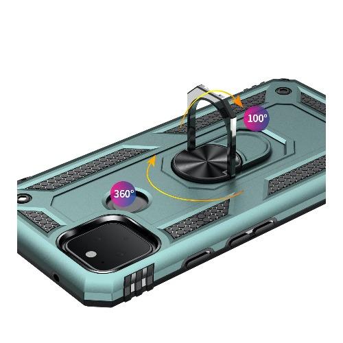 SaharaCase - Military Kickstand Series Case - Google Pixel 5 - Green - Sahara Case LLC