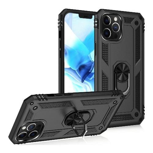 SaharaCase - Military Kickstand Series Case - iPhone 12 & iPhone 12 Pro 6.1" - Black - Sahara Case LLC