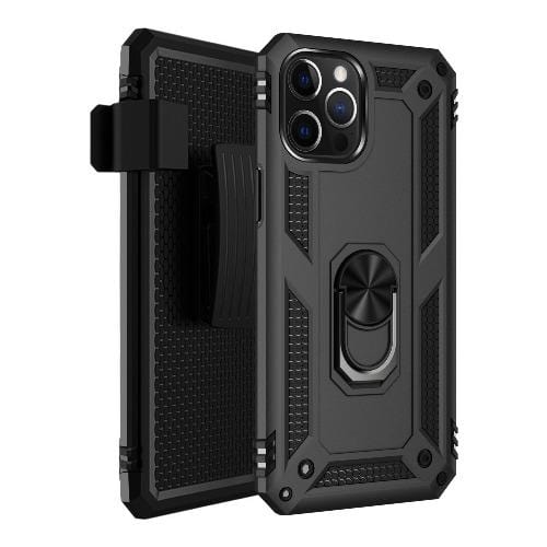 SaharaCase - Military Kickstand Series Case - iPhone 12 & iPhone 12 Pro 6.1" - Black - Sahara Case LLC