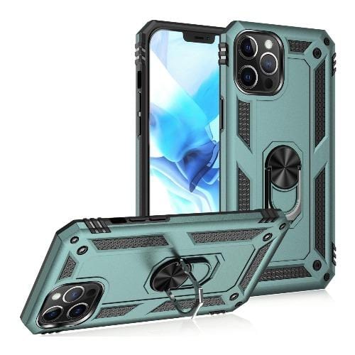 SaharaCase - Military Kickstand Series Case - iPhone 12 & iPhone 12 Pro 6.1" - Green - Sahara Case LLC