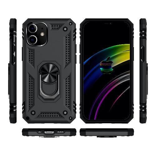 SaharaCase - Military Kickstand Series Case - iPhone 12 Mini 5.4" - Black - Sahara Case LLC