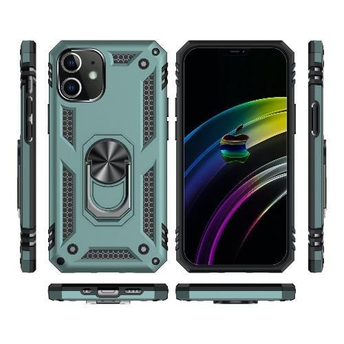 SaharaCase - Military Kickstand Series Case - iPhone 12 Mini 5.4" - Green - Sahara Case LLC