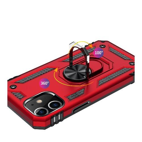 SaharaCase - Military Kickstand Series Case - iPhone 12 Mini 5.4" - Red - Sahara Case LLC