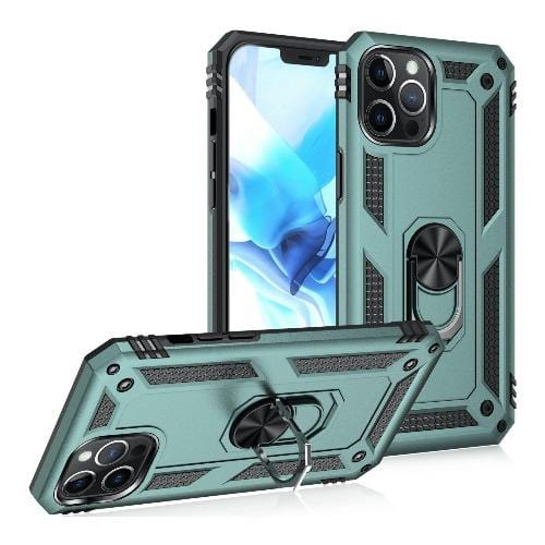 SaharaCase - Military Kickstand Series Case - iPhone 12 Pro Max 6.7" - Green - Sahara Case LLC