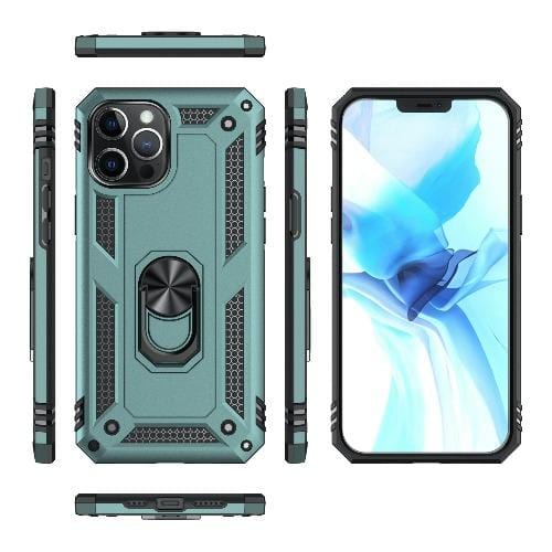 SaharaCase - Military Kickstand Series Case - iPhone 12 Pro Max 6.7" - Green - Sahara Case LLC