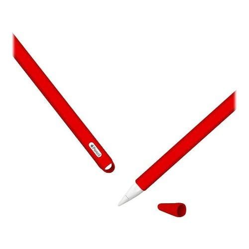 SaharaCase - Silicone Grip Case - for Apple Pencil (2nd Gen 2018) - Red - Sahara Case LLC
