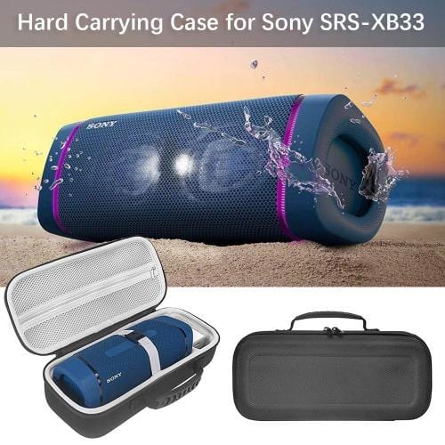 SaharaCase - Travel Carry Case - for Sony SRS-XB33 Bluetooth Speaker - Black - Sahara Case LLC