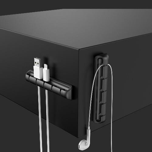 SaharaCase - USB Cable Holder Organizer (4-Pack) - Black - Sahara Case LLC