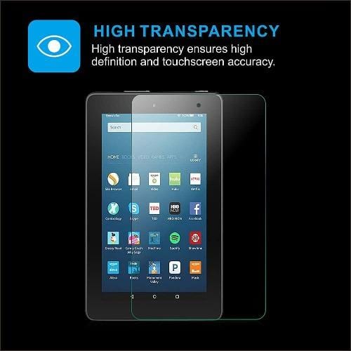 ZeroDamage - Kindle Fire HD 7 (2019) - Temper Glass Screen Protector - Sahara Case LLC