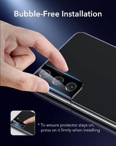 ZeroDamage - FlexiGlass Camera Lens Protector - for Samsung Galaxy S21+ Plus 5G (2-Pack) - Black - Sahara Case LLC