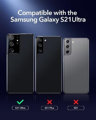 ZeroDamage - FlexiGlass Camera Lens Protector - for Samsung Galaxy S21 Ultra 5G (2-Pack) - Black - Sahara Case LLC