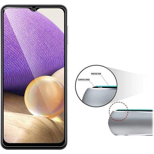 ZeroDamage - Tempered Glass Screen Protector for Samsung Galaxy A32 5G (2021) (2-Pack) - Clear - Sahara Case LLC