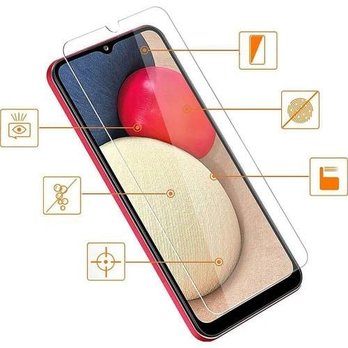 ZeroDamage Ultra Strong+ Tempered Glass Screen Protector for Samsung Galaxy A02 (2021) (2-Pack) - Clear - Sahara Case LLC