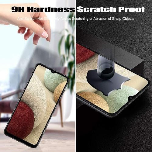 ZeroDamage Ultra Strong+ Tempered Glass Screen Protector for Samsung Galaxy A12 (2021) (2-Pack) - Clear - Sahara Case LLC