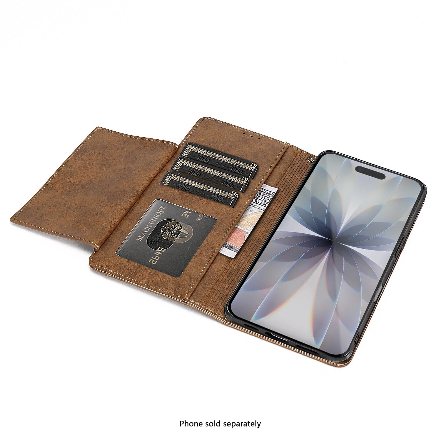 Indy Series Leather Folio Wallet Case Compatible with Magsafe for Apple iPhone 17