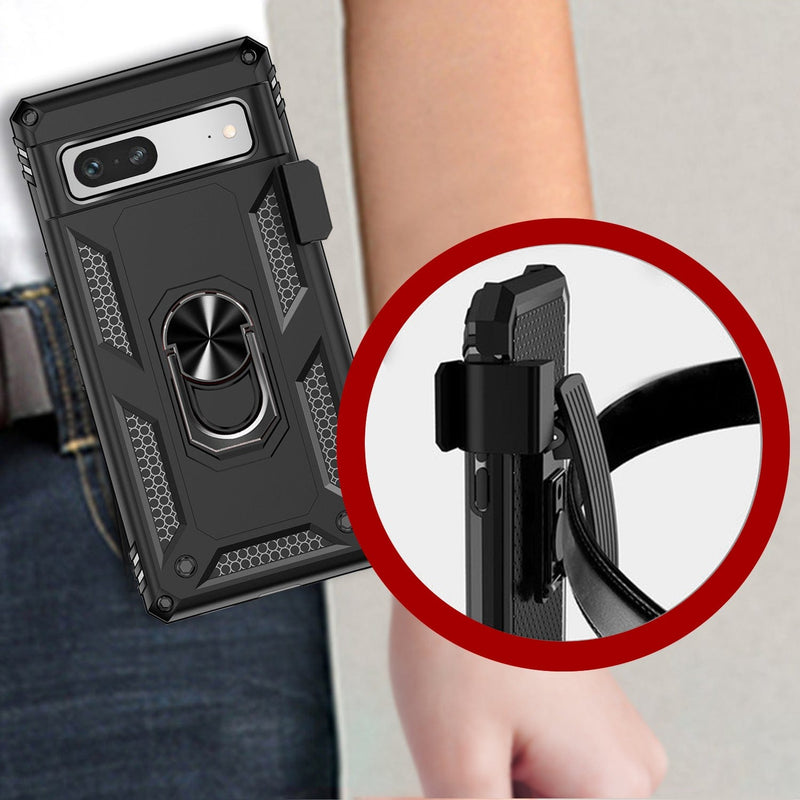 Military Kickstand Series Case for Google Pixel 7a (2023) - Black