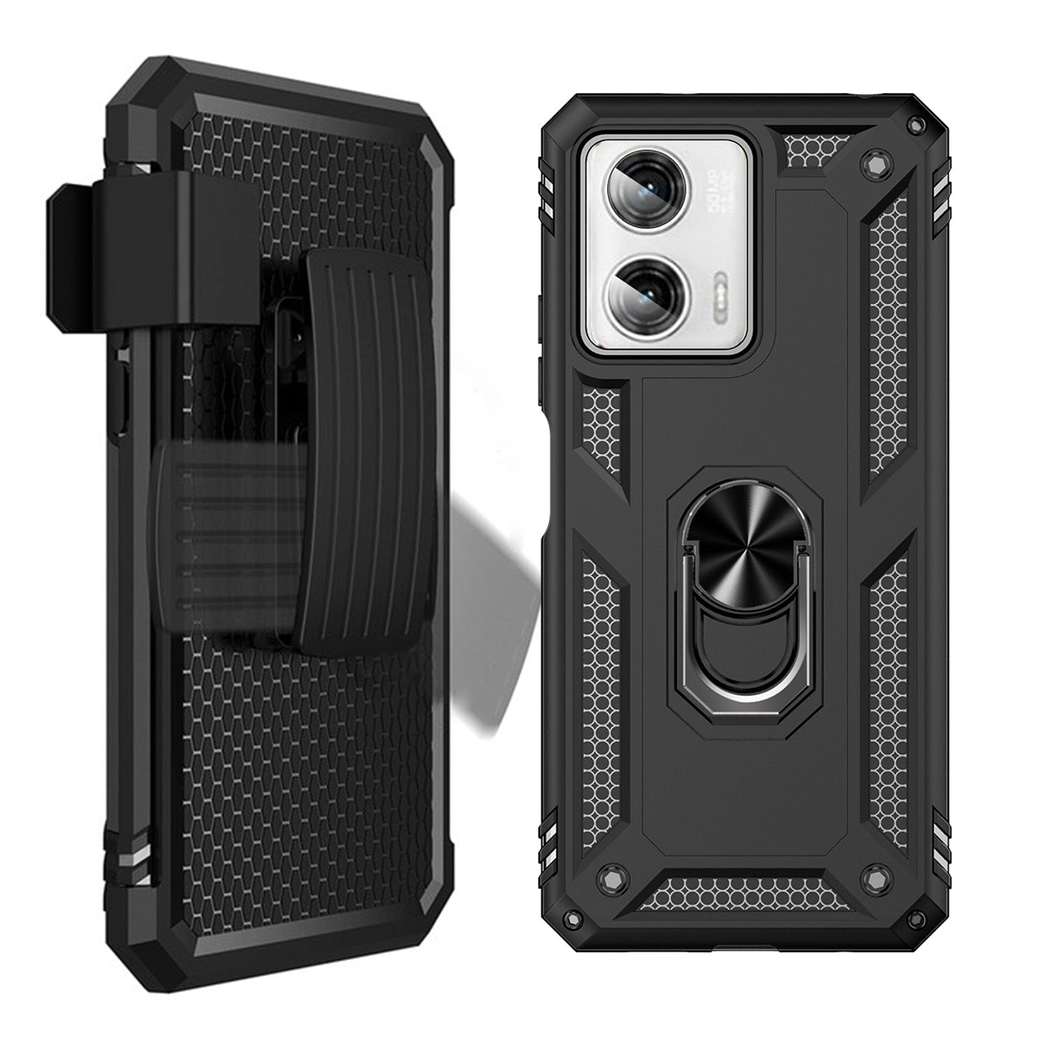 Military Kickstand Series Case for Motorola G Power 5G (2023) - Black