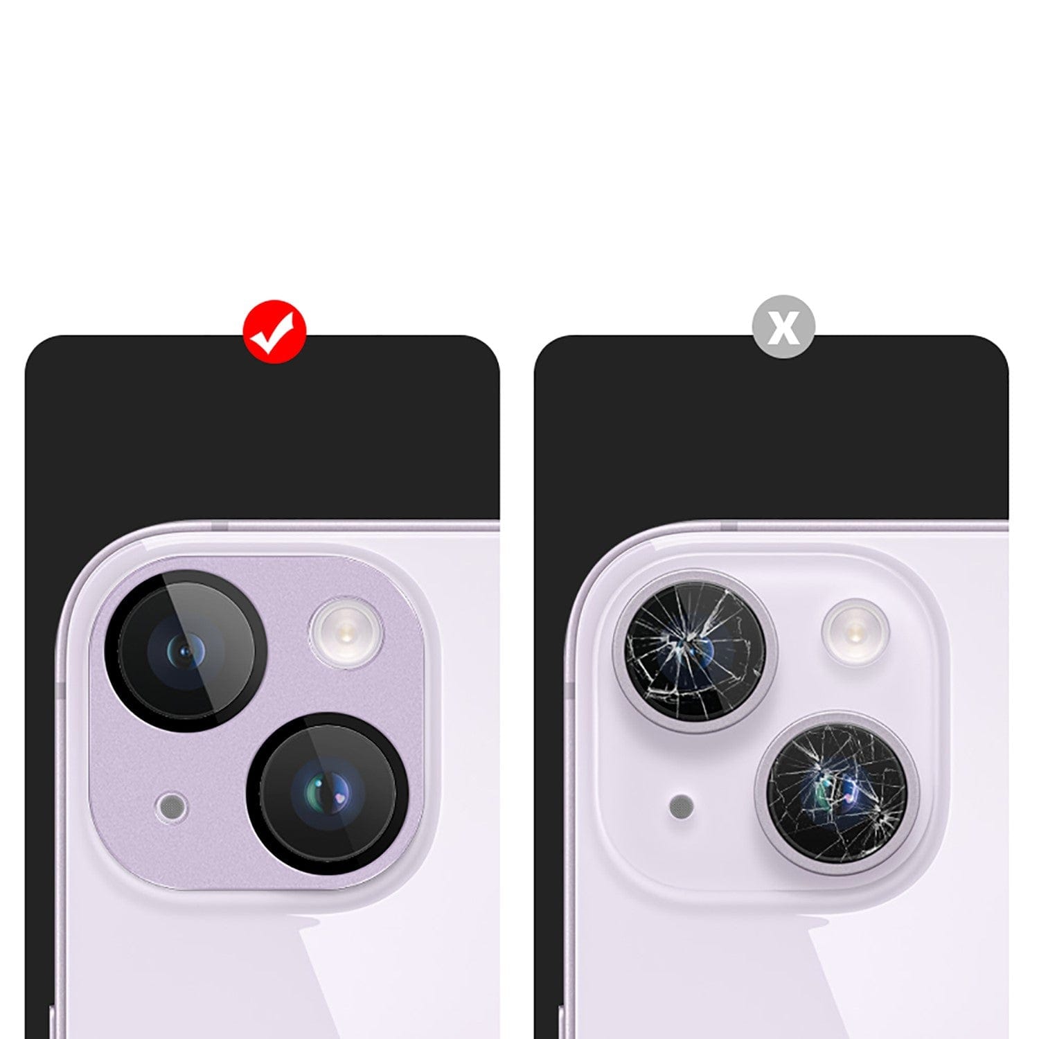 ZeroDamage Camera Lens Protector for Apple iPhone 14 and iPhone 14 Plus (2-Pack)