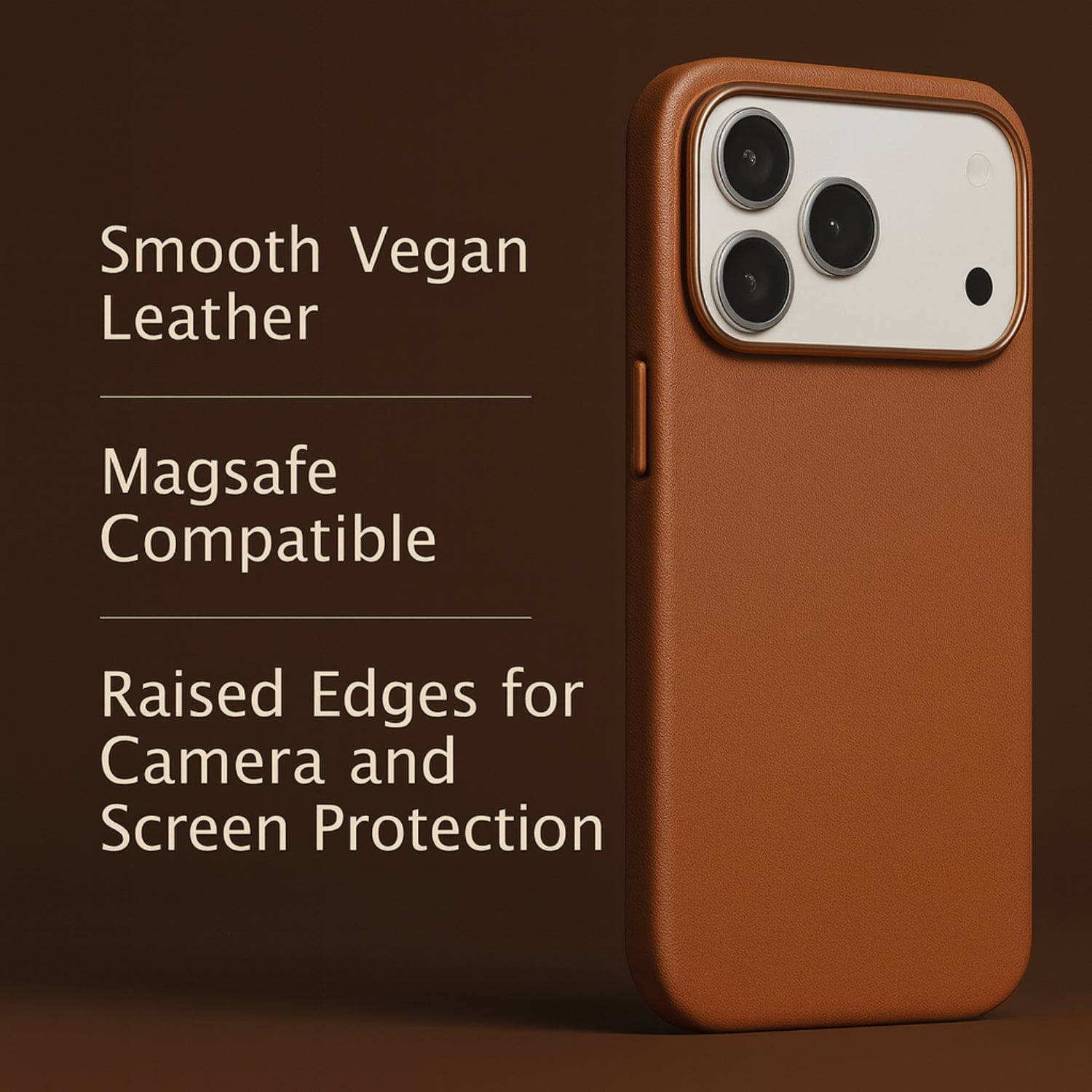 Indy Series Vegan Leather Case Compatible with Magsafe for Apple iPhone 17 Pro Max