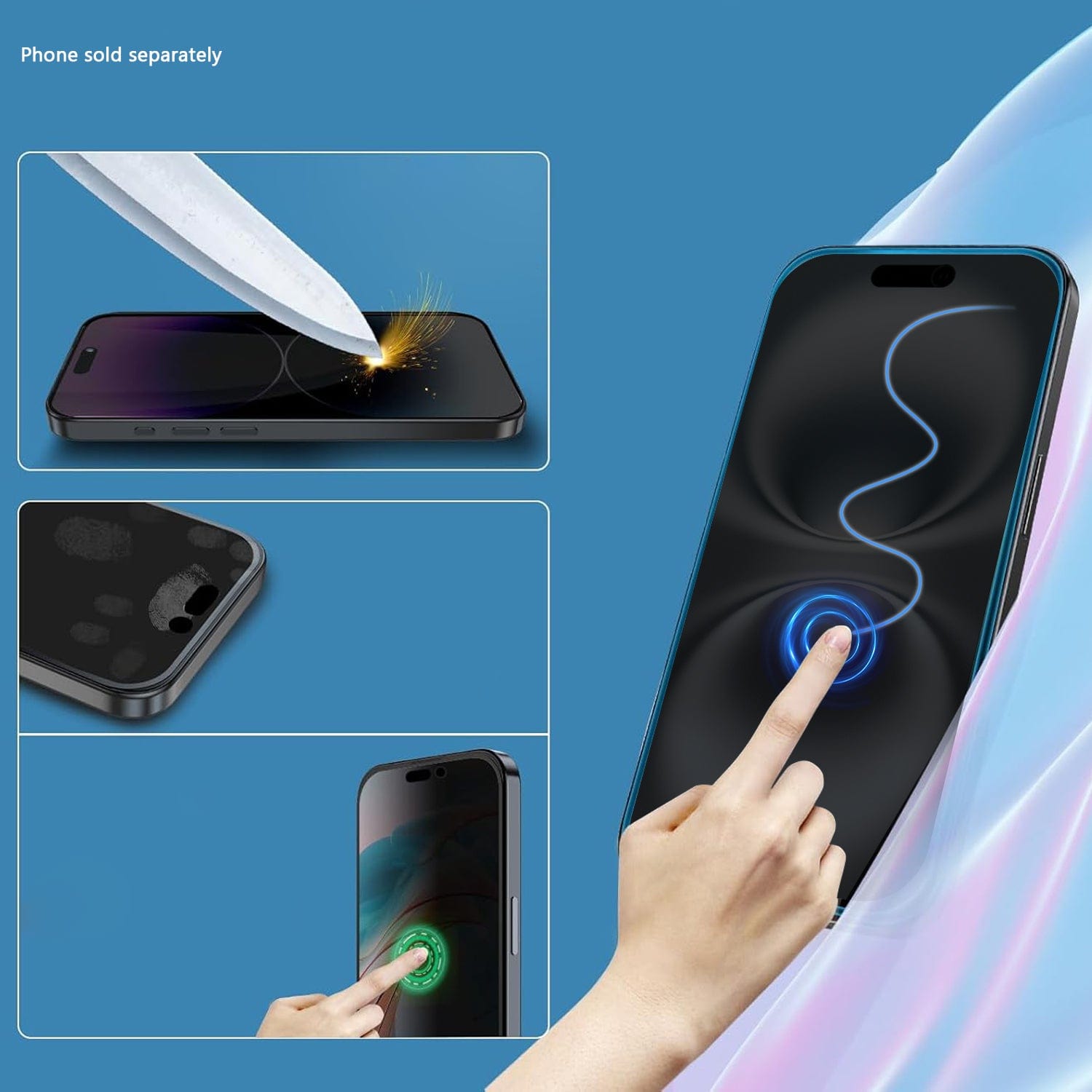 iPhone Air Privacy Screen Protector - Easy Apply Tempered Glass Screen Protector | Zerodamage