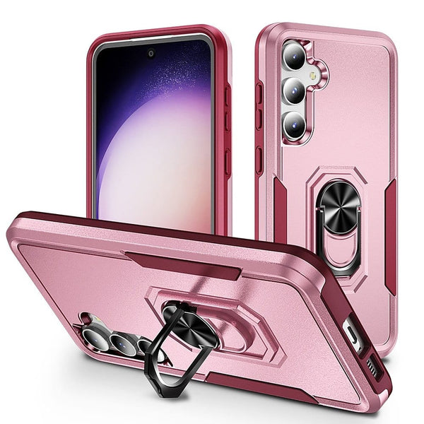 Military Kickstand Series Case for Samsung Galaxy S23 FE - Rose Gold
