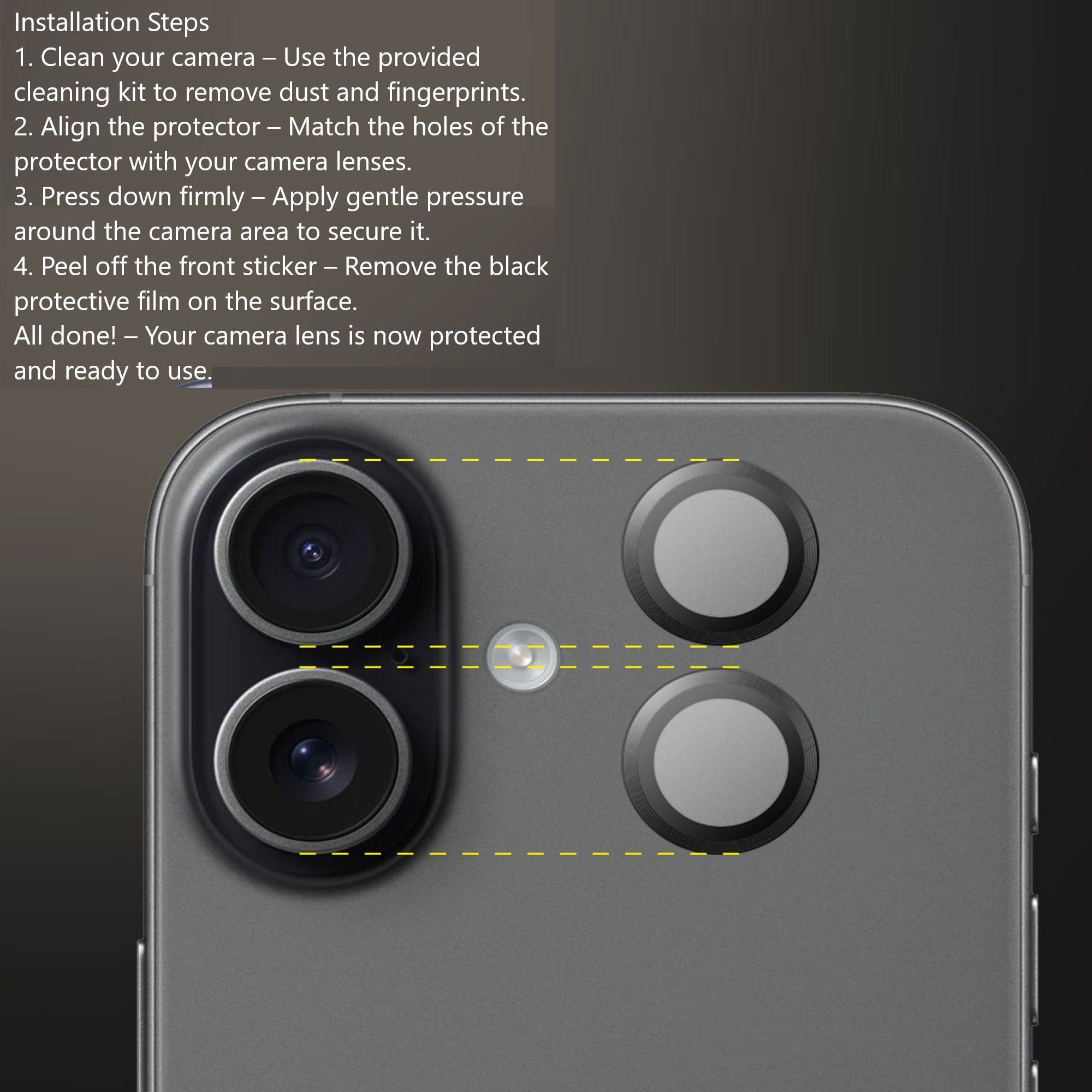 iPhone 17 Camera Protector - Titanium Glass (2-Pack) | ZeroDamage