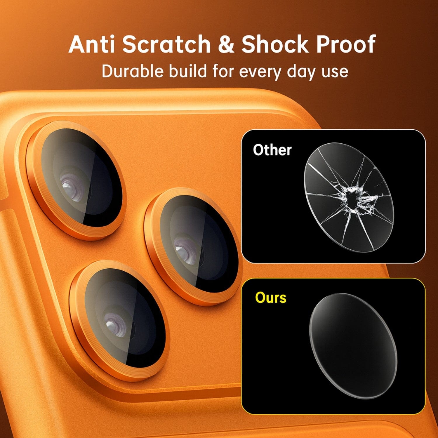 iPhone 17 Pro / 17 Pro Max Camera Protector - Titanium Glass (2-Pack) | ZeroDamage