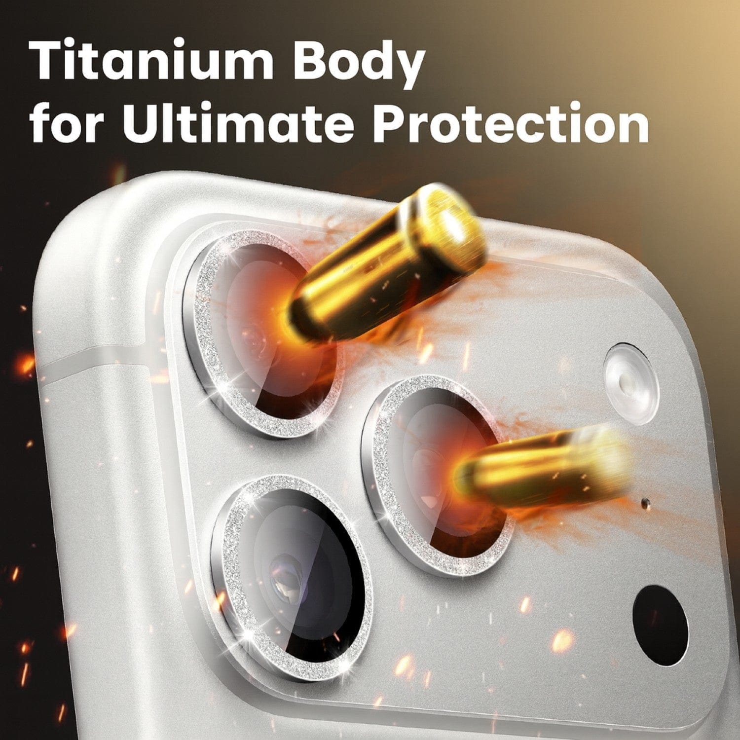 iPhone 17 Pro / 17 Pro Max Camera Protector - Sparkle Eagle Eye, Titanium Glass (2-Pack)| ZeroDamage