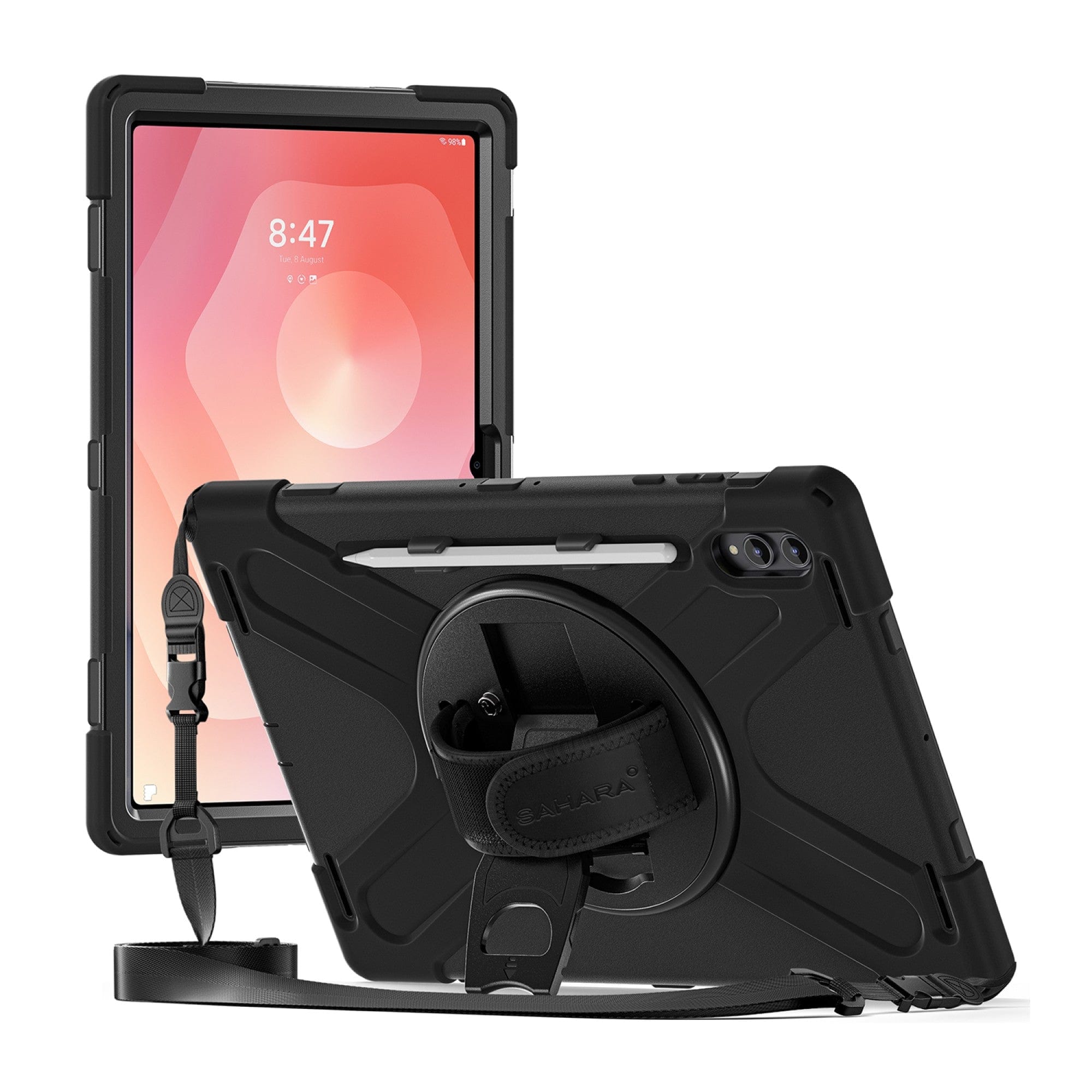 Samsung Galaxy Tab S11 Ultra Case - Heavy-Duty with Hand & Shoulder Strap, Kickstand | Raider-X Series