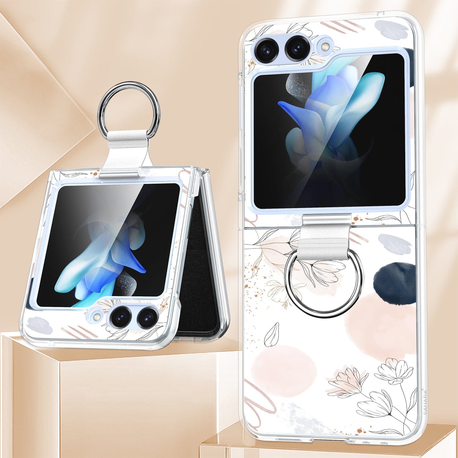 Inspire Series Floral Hard Shell Case with Ring  - Samsung Galaxy Z Flip6