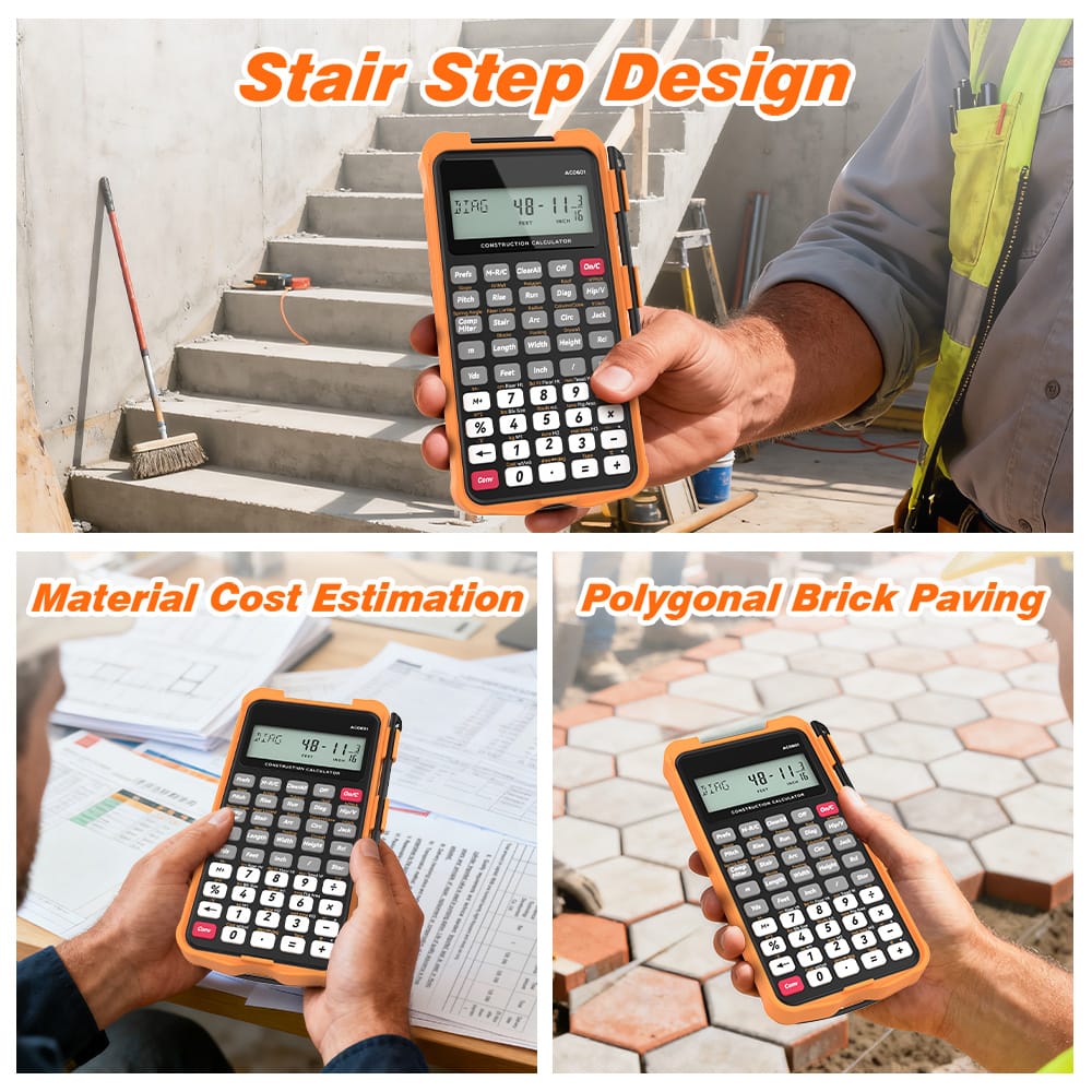 Sahara Construction Calculator - 200+ Engineering Functions & 2.6" LCD Display