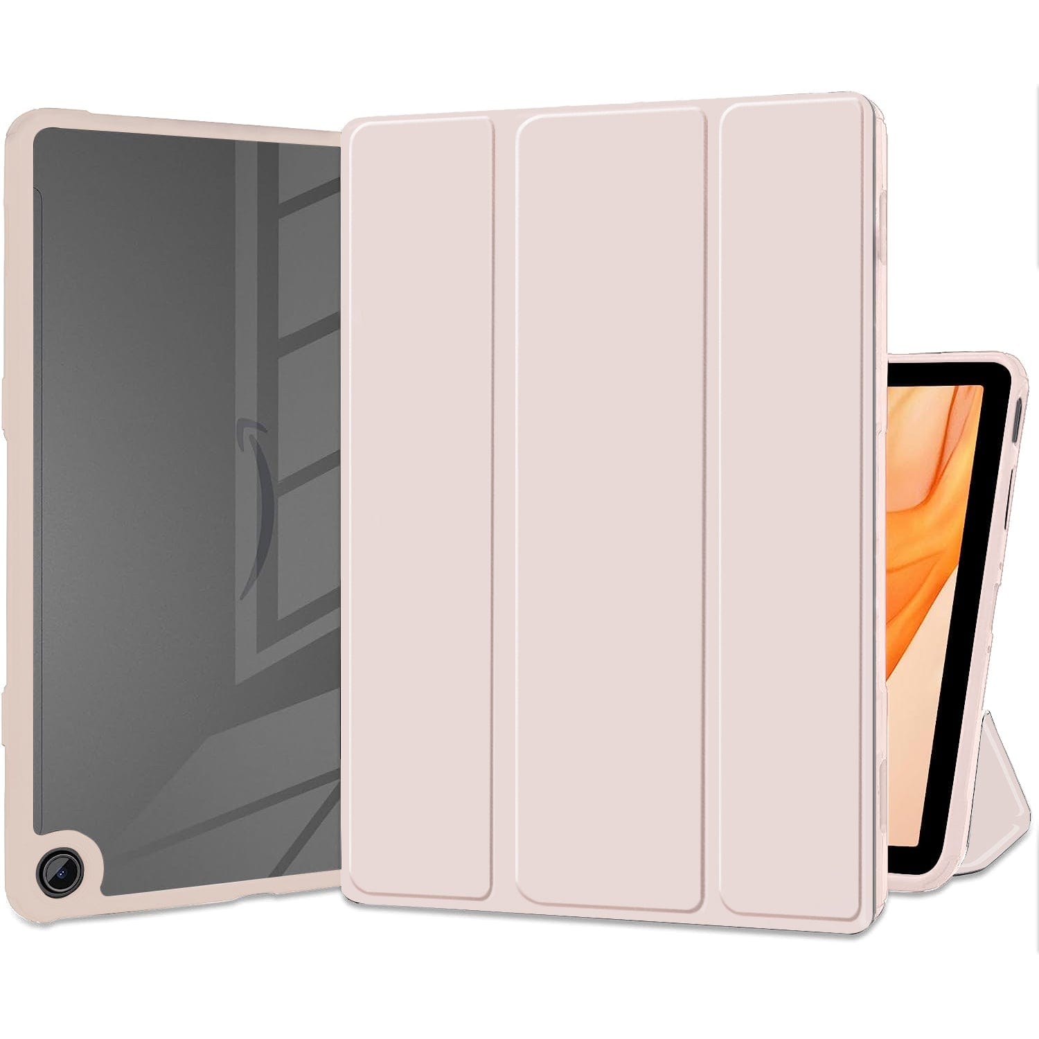 Tri-Fold Folio Case for Amazon Fire Max 11 - Rose Gold